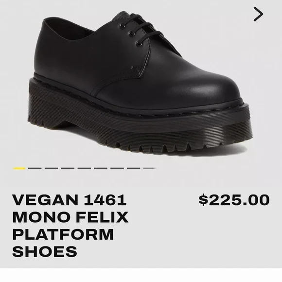 Dr. Martens Mono Felix Platforme Black Vegan Leather Shoes - Picture 8 of 8